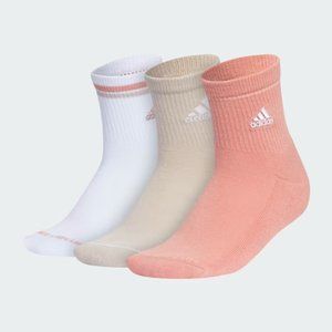 Adidas Womens Cushioned Aeroready Sock  (Wonder Clay/Wonder Beige/White)